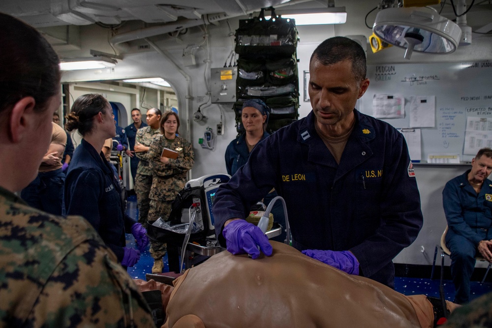 USS Makin Island conducts medical drills