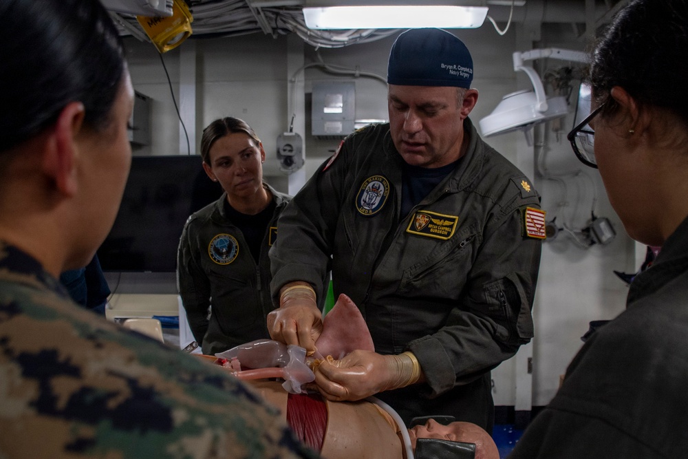 USS Makin Island conducts medical drills