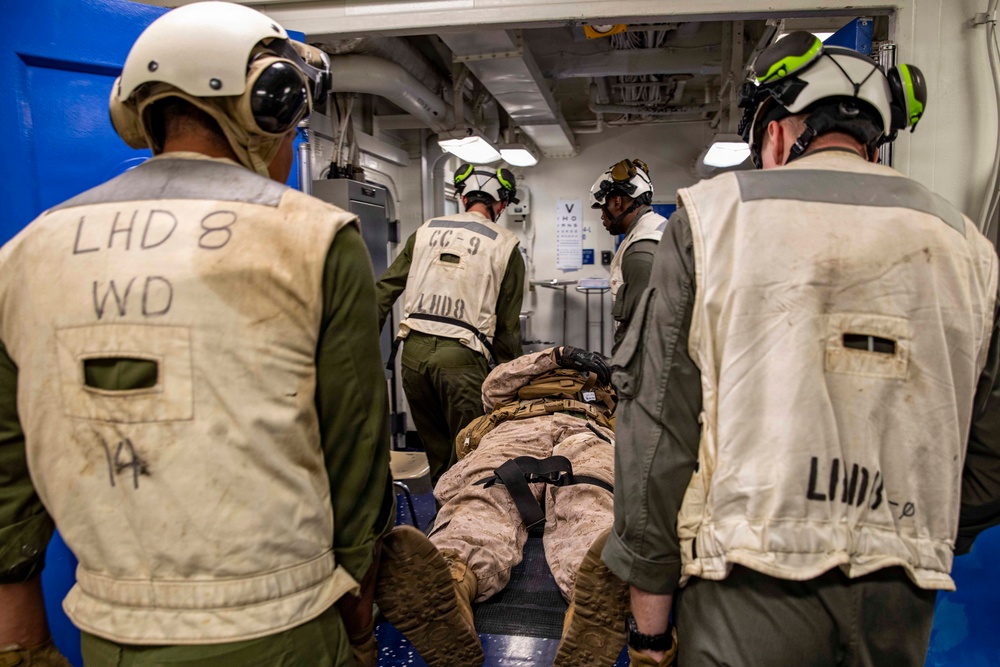 USS Makin Island conducts medical drills