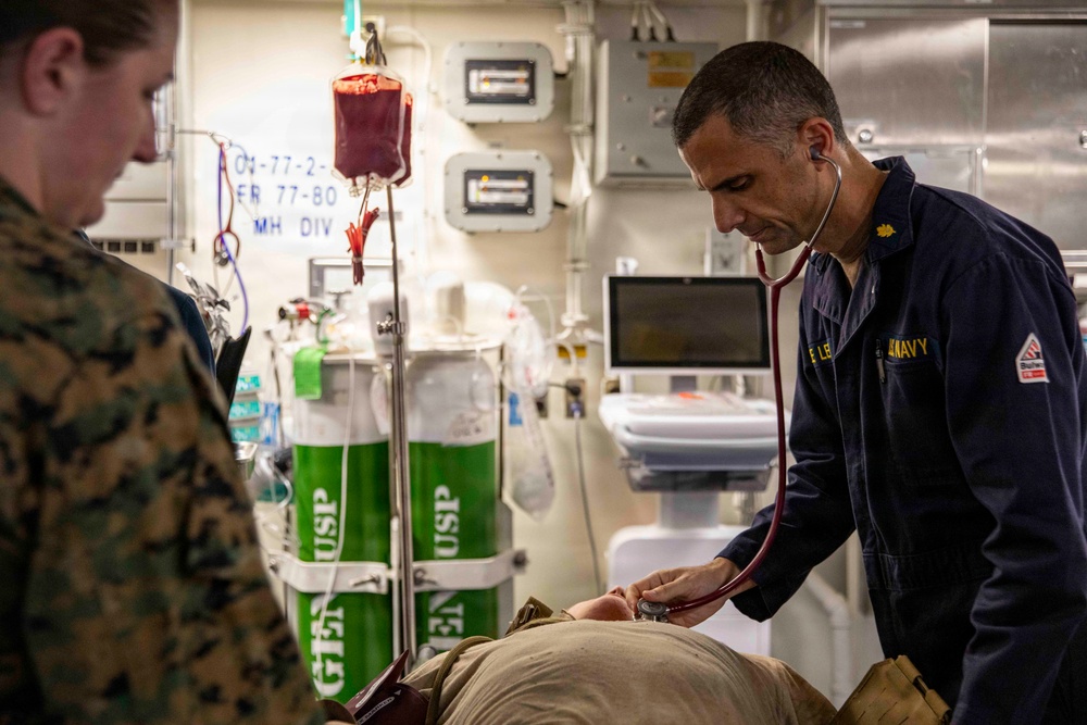 USS Makin Island conducts medical drills