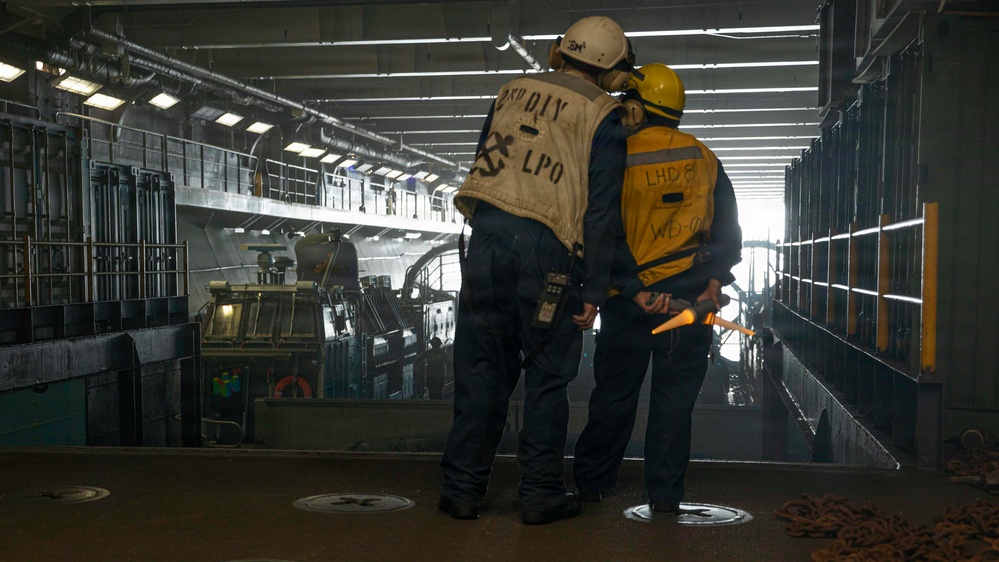 U.S. Navy Sailors Getting Ready to Direct Landing Craft, Air Cushion
