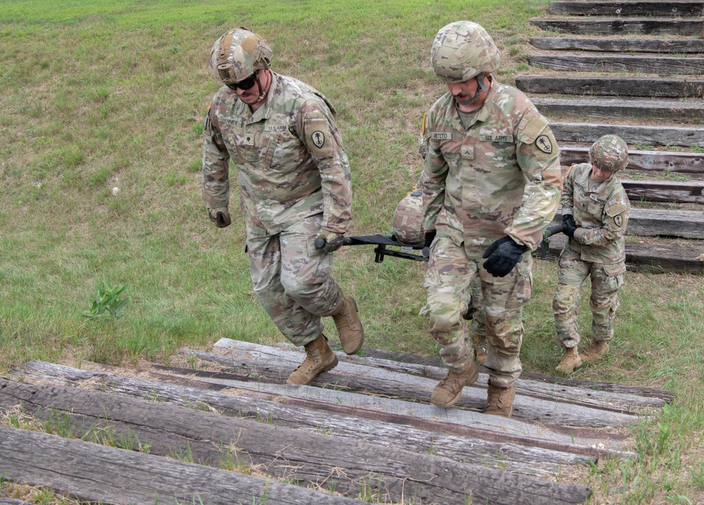 Litter Obstacle Course at Fort McCoy WI.