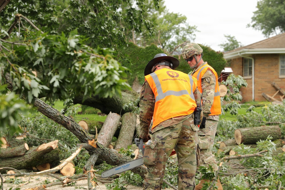 Indiana National Guardsmen answer governor's call to assist in storm relief efforts