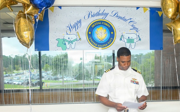 NMCCL holds cake-cutting for Navy Dental Corps 114th birthday