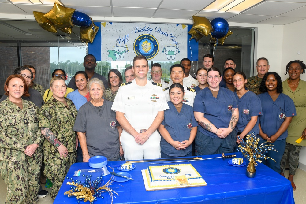 NMCCL holds cake-cutting for Navy Dental Corps 114th birthday