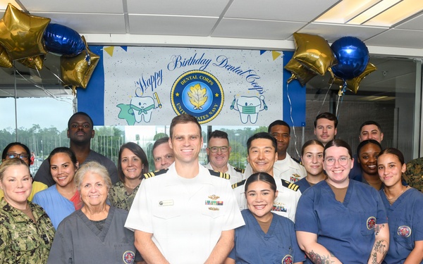 NMCCL holds cake-cutting for Navy Dental Corps 114th birthday