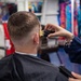 Ronald Reagan Sailors Visit the Barbershop