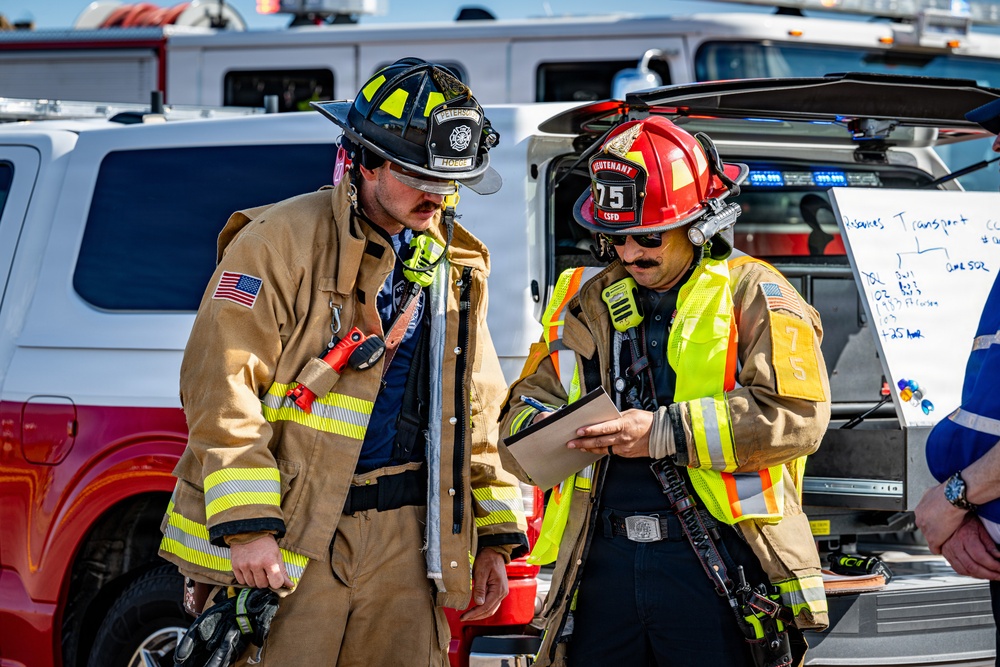 Peterson Space Force Base firefighters strengthen readiness during exercise with mutual aid partners