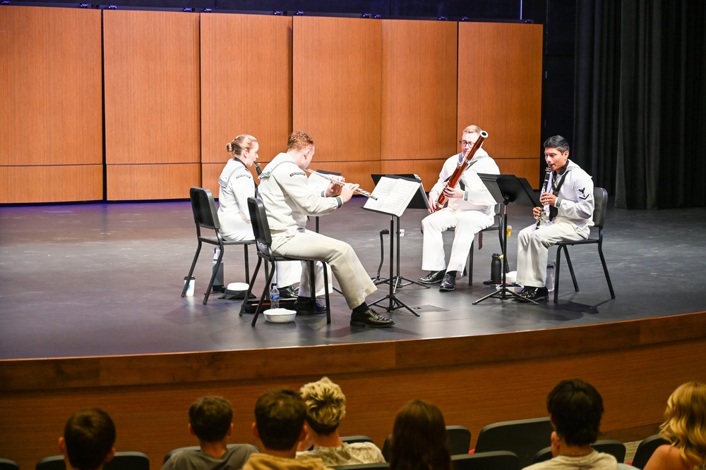Navy Band Northwest Woodwind Quartet at Lockwood High School in Billings, Montana