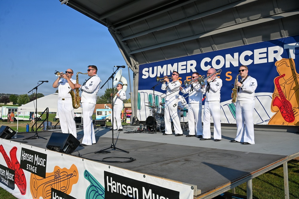Navy Band Northwest Brass Band at St. John's Summer Concert Series in Billings, Montana