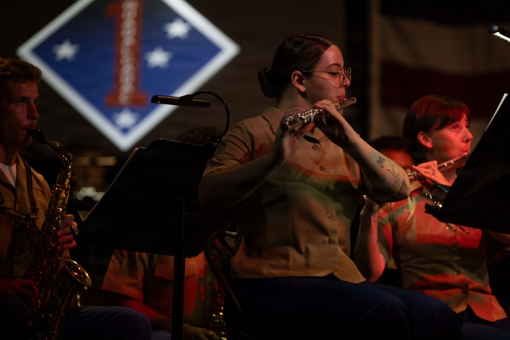 1st MARDIV Band performs at Butterfield Amphitheater