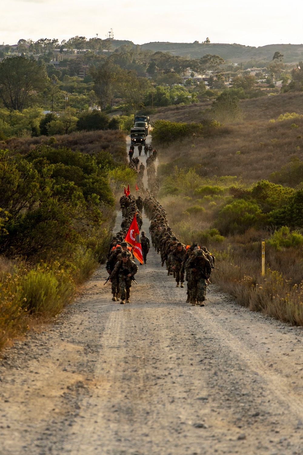 1st MLG Marines and Sailors complete 10km conditioning hike