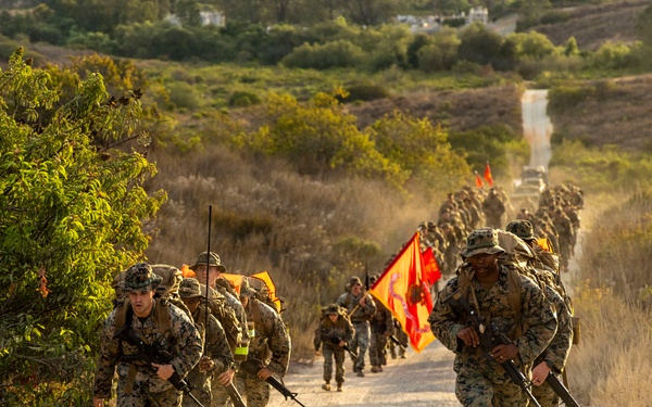 1st MLG Marines and Sailors complete 10km conditioning hike