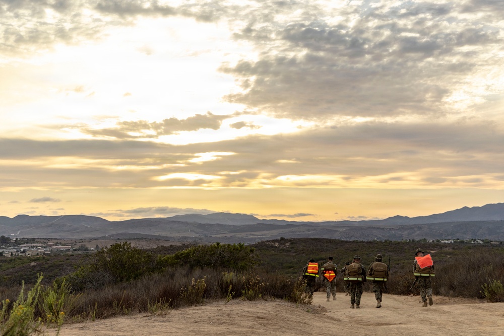 1st MLG Marines and Sailors complete 10km conditioning hike