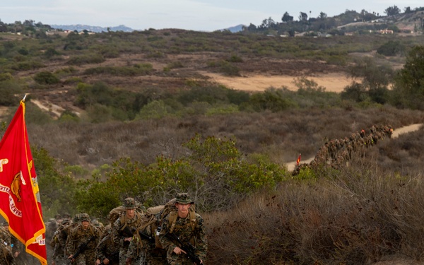1st MLG Marines and Sailors complete 10km conditioning hike
