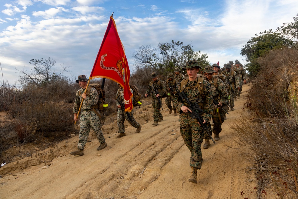 1st MLG Marines and Sailors complete 10km conditioning hike
