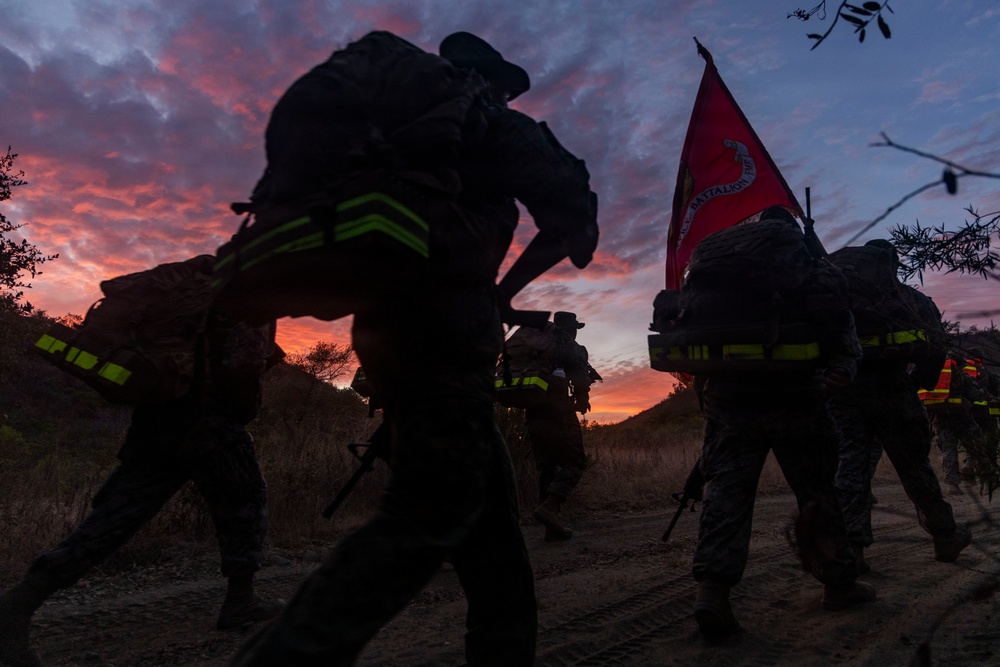 1st MLG Marines and Sailors complete 10km conditioning hike