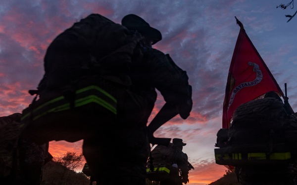 1st MLG Marines and Sailors complete 10km conditioning hike