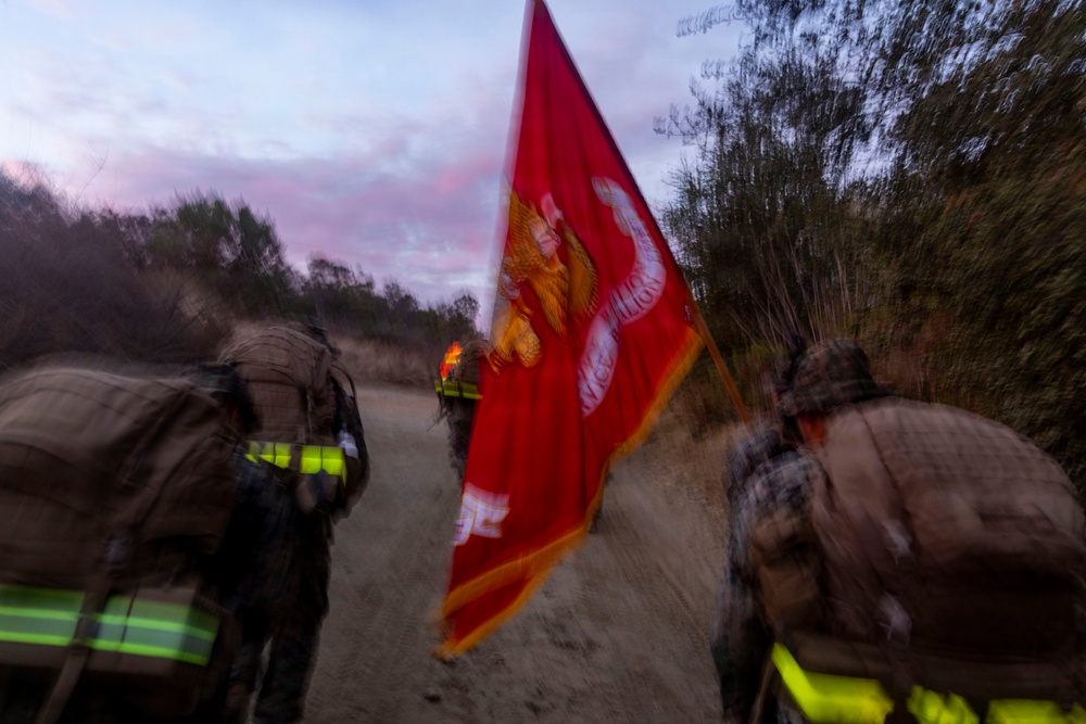 1st MLG Marines and Sailors complete 10km conditioning hike