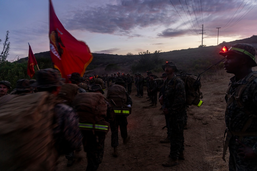 1st MLG Marines and Sailors complete 10km conditioning hike