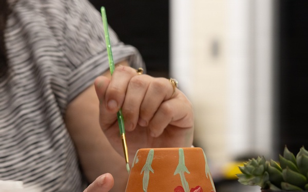 Paint-and-Plant Military Spouses event