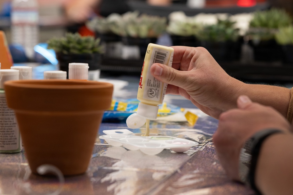 Paint-and-Plant Military Spouses event
