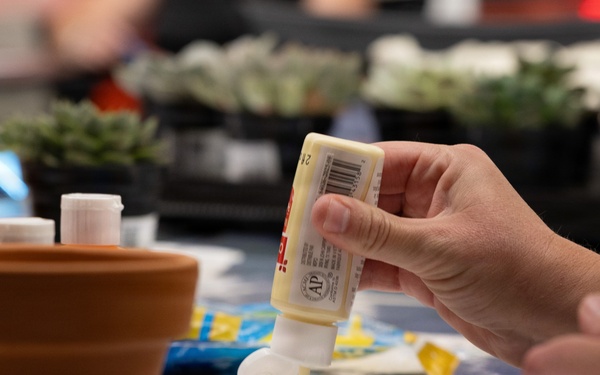 Paint-and-Plant Military Spouses event