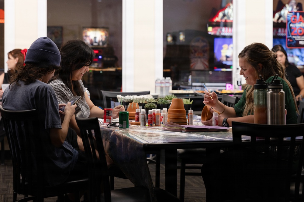 Paint-and-Plant Military Spouses event