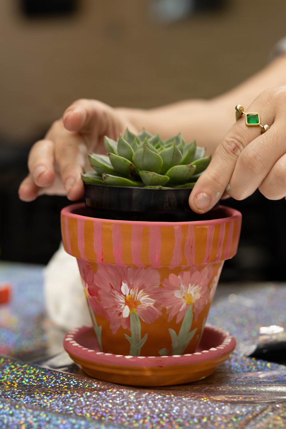 Paint-and-Plant Military Spouses event