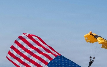 The U.S. Army Parachute Team jumps for Yellowstone International Airshow