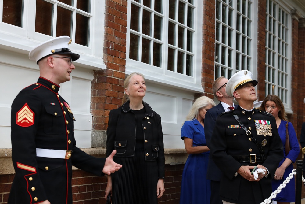 Lt. Gen. Odom hosts Ambassador Clase for Evening Parade at Marine Barracks Washington