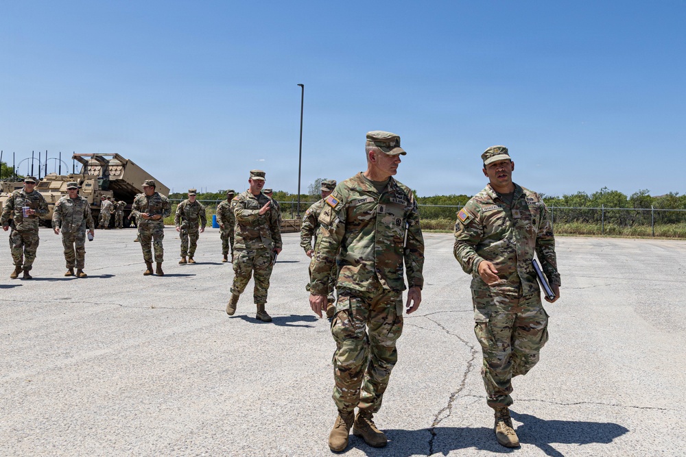 III Armored Corps Command Sergeant Major Inspects Fort Sill Motor Pool