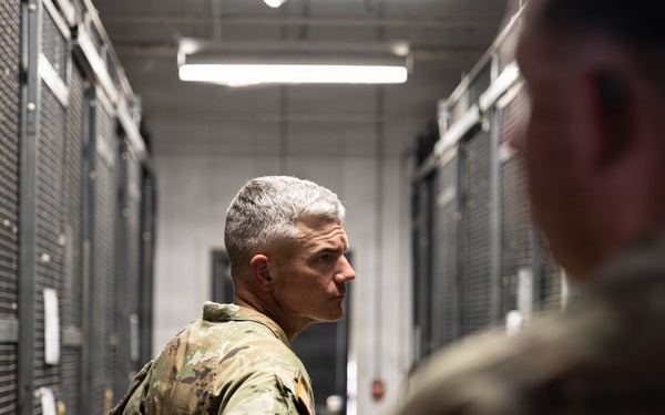 III Armored Corps Command Sergeant Major Inspects Fort Sill Storage