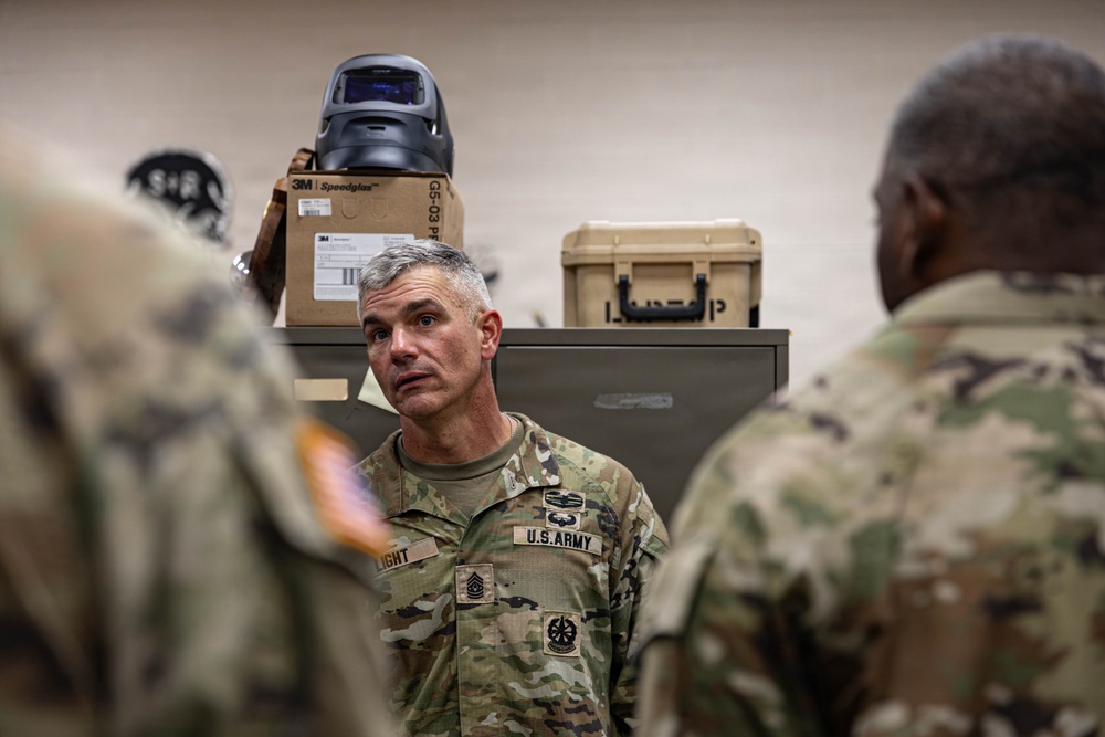 III Armored Corps Command Sergeant Major Briefed on Fort Sill Maintenance Processes