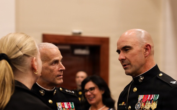 Lt. Gen. Odom hosts The Honorable Nicola Clase for Evening Parade at Marine Barracks Washington