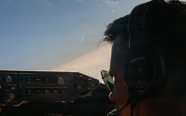 KC-135 refuels F16s for theater stability