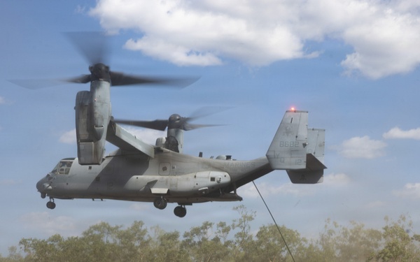 MRF-D Marines conduct fast-roping training
