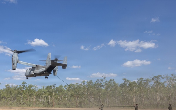 MRF-D Marines conduct fast-roping training