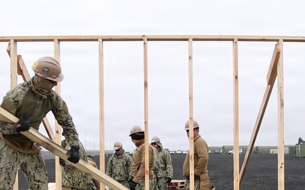 Seabees Advance Arctic Bee Hut Build at Keflavik