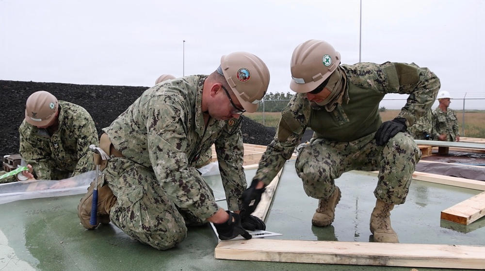 Seabees Advance Arctic Bee Hut Build at Keflavik