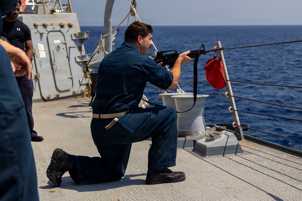 DDG 117 Conducts Weapons Familiarization