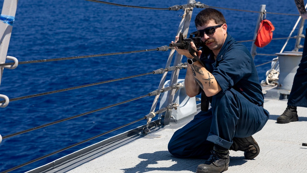 DDG 117 Conducts Weapons Familiarization