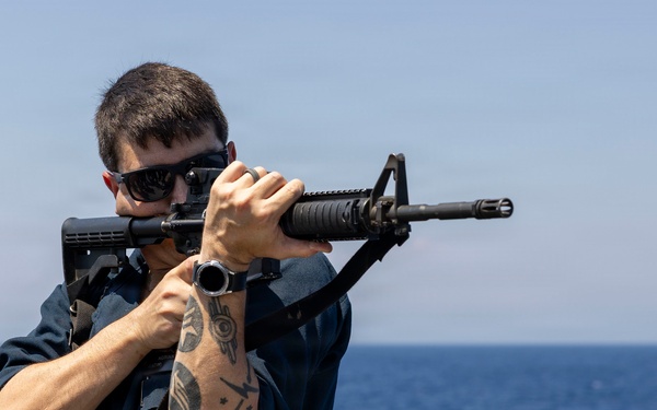 DDG 117 Conducts Weapons Familiarization