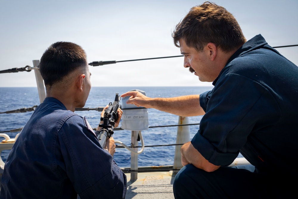 DDG 117 Conducts Weapons Familiarization