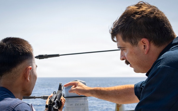 DDG 117 Conducts Weapons Familiarization