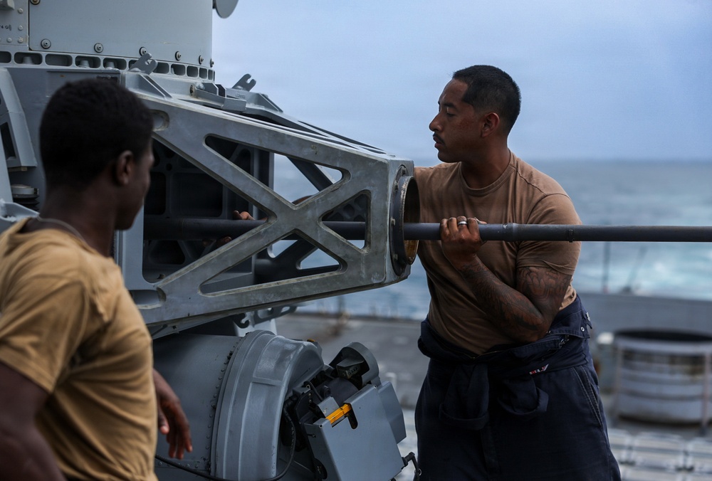 Weapons Maintenance Aboard USS Mason (DDG 87)
