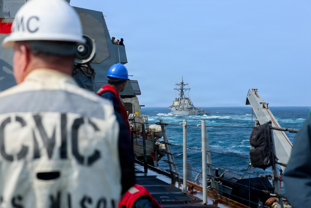 Replenishment-at-Sea Aboard USS Mason (DDG 87)
