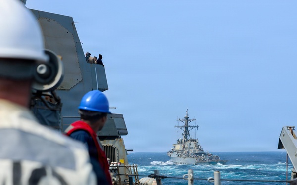 Replenishment-at-Sea Aboard USS Mason (DDG 87)