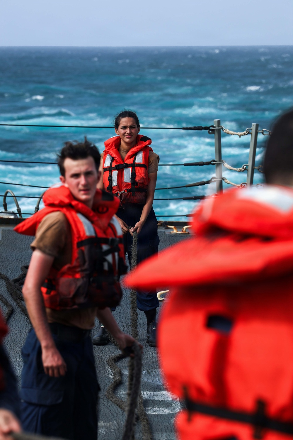 Replenishment-at-Sea Aboard USS Mason (DDG 87)