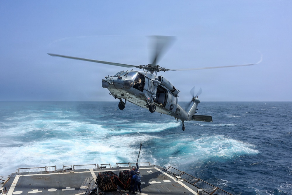 Replenishment-at-Sea Aboard USS Mason (DDG 87)